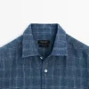 100 % pellavainen ruudullinen kauluspaita 100 % pellavainen ruudullinen kauluspaita