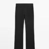 100 % pellavasta valmistetut kick flare -malliset housut