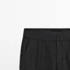 100 % pellavasta valmistetut kick flare -malliset housut