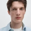 100 % puuvillainen denimkauluspaita 100 % puuvillainen denimkauluspaita