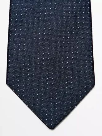 100 % silkistä valmistettu pilkullinen solmio