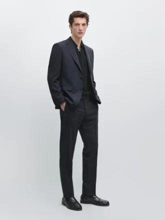 Cool Wool -sekoitteinen ruudullinen bleiseri Cool Wool -sekoitteinen ruudullinen bleiseri