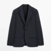 Cool Wool -sekoitteinen ruudullinen bleiseri Cool Wool -sekoitteinen ruudullinen bleiseri