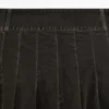 Flockattu denim-midihame, jossa on laskokset Flockattu denim-midihame, jossa on laskokset