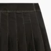 Flockattu denim-midihame, jossa on laskokset Flockattu denim-midihame, jossa on laskokset