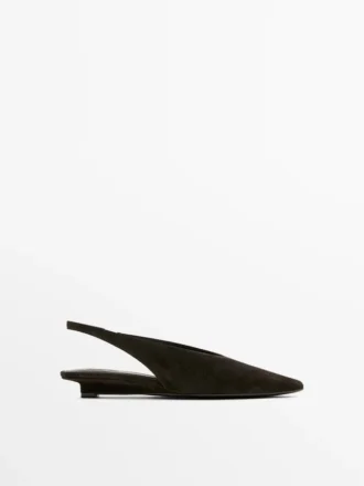 Halkaistu mokkanahkaiset slingback-kengät