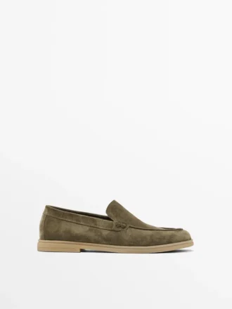 Halkaistu nahkaiset Loaferit