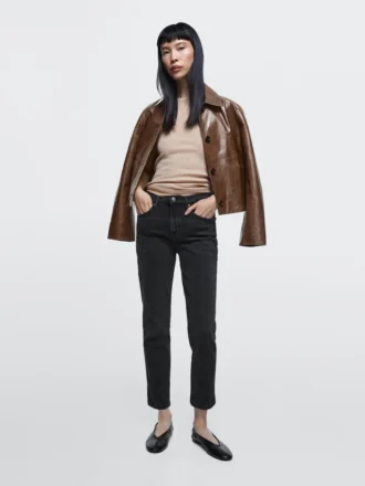 Keskikorkeat, lyhennetyt slim fit -farkut