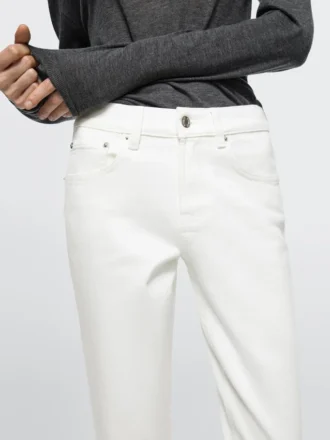 Keskikorkeat, lyhennetyt slim fit -farkut