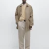 Kevyt puuvillaseos-trenchcoat Kevyt puuvillaseos-trenchcoat