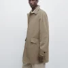 Kevyt puuvillaseos-trenchcoat Kevyt puuvillaseos-trenchcoat