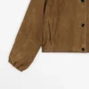 Lyhyt mokkanahkainen bomber-takki Lyhyt mokkanahkainen bomber-takki