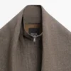 Melange-lineninen bomber-takki ja huivi Melange-lineninen bomber-takki ja huivi