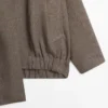 Melange-lineninen bomber-takki ja huivi Melange-lineninen bomber-takki ja huivi