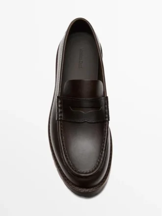 Moc-kärkiset loaferit, joissa on urapohja