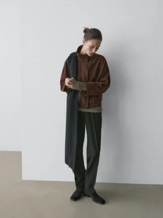 Mokkanahkainen bomber-takki