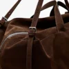 Mokkanahkainen maxi-duffel-laukku Mokkanahkainen maxi-duffel-laukku