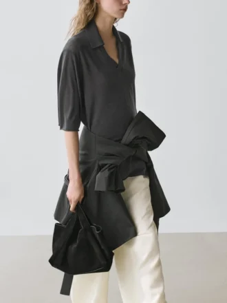 Oversize-neulepusero, silkkia ja villaa