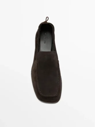 Pehmeät nahkaiset Loaferit, joissa on rypytysyksityiskohta