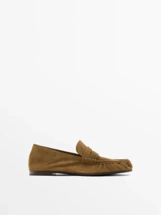 Pehmeät split-nahkaiset loaferit