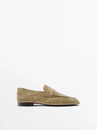 Pehmeät split-nahkaiset loaferit