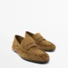 Pehmeät split-nahkaiset loaferit Pehmeät split-nahkaiset loaferit