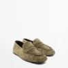 Pehmeät split-nahkaiset loaferit Pehmeät split-nahkaiset loaferit