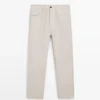 Pellavasta valmistetut semi-jogger-malliset housut Pellavasta valmistetut semi-jogger-malliset housut
