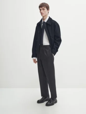 Puuvilla- ja silkkisekoitteinen twill-solmio