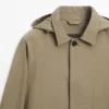 Puuvillaseoksesta valmistettu parka, jossa on taskut Puuvillaseoksesta valmistettu parka, jossa on taskut