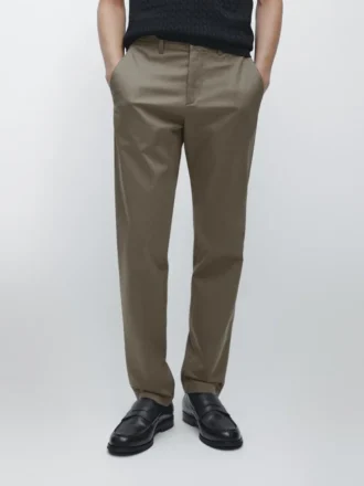 Puuvillaseoksesta valmistetut slim fit -housut