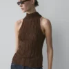 Puuvillaseos-halter-toppi Puuvillaseos-halter-toppi
