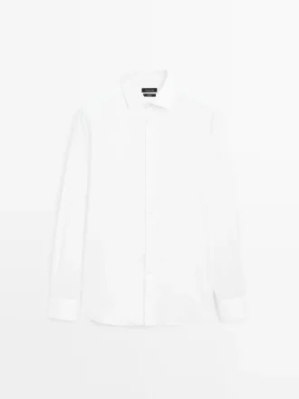 Slim Fit -kauluspaita, 100 % puuvillaa