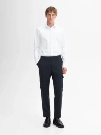 Slim Fit -kauluspaita, 100 % puuvillaa