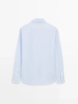 Slim Fit -kauluspaita, 100 % puuvillaa