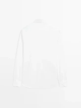 Slim Fit -kauluspaita, 100 % puuvillaa