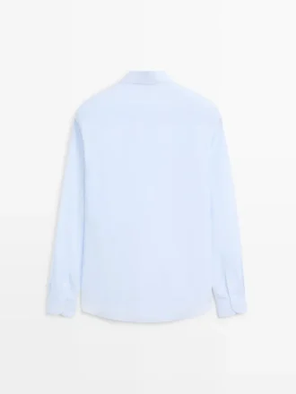 Slim Fit -kauluspaita, 100 % puuvillaa