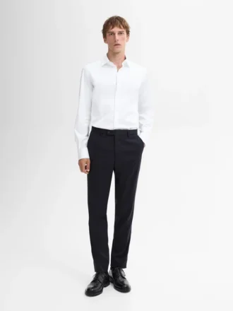 Slim Fit -kauluspaita, 100 % puuvillapopliini