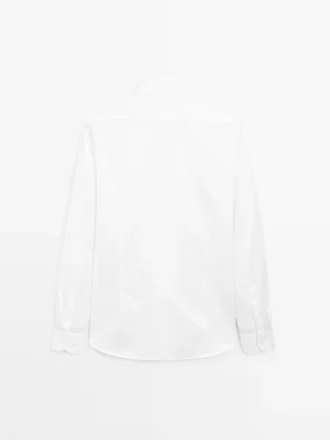Slim Fit -kauluspaita, 100 % puuvillatwilliä