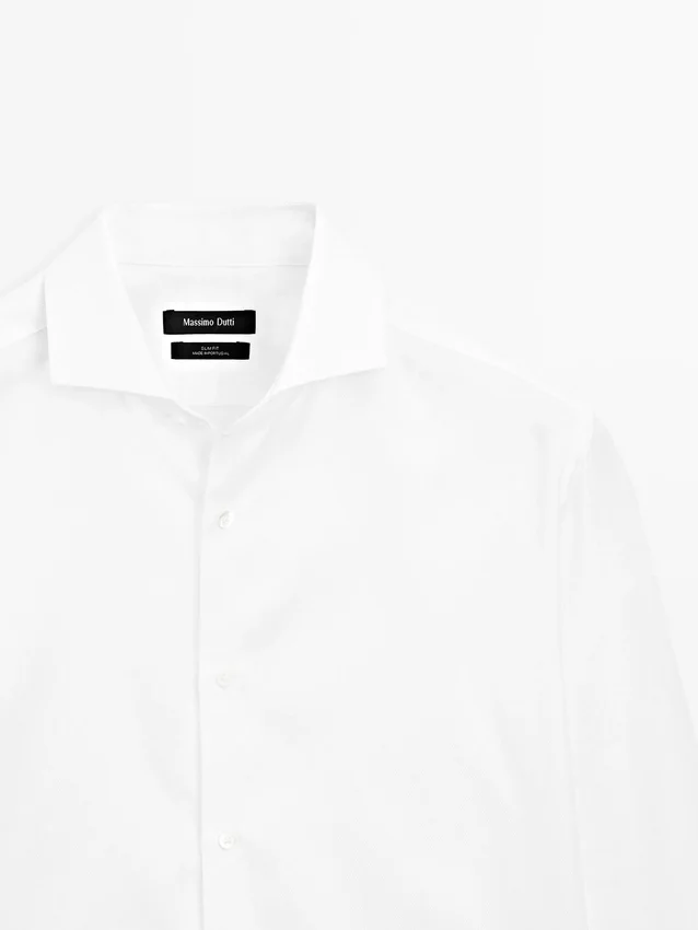 Slim Fit -kauluspaita, 100 % puuvillatwilliä Slim Fit -kauluspaita, 100 % puuvillatwilliä