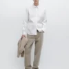 Slim Fit -kauluspaita joustavasta puuvillaseoksesta Slim Fit -kauluspaita joustavasta puuvillaseoksesta