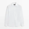 Slim Fit -kauluspaita joustavasta puuvillaseoksesta Slim Fit -kauluspaita joustavasta puuvillaseoksesta