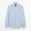Slim Fit -kauluspaita, mikroruudullinen, 100 % puuvillaa Slim Fit -kauluspaita, mikroruudullinen, 100 % puuvillaa
