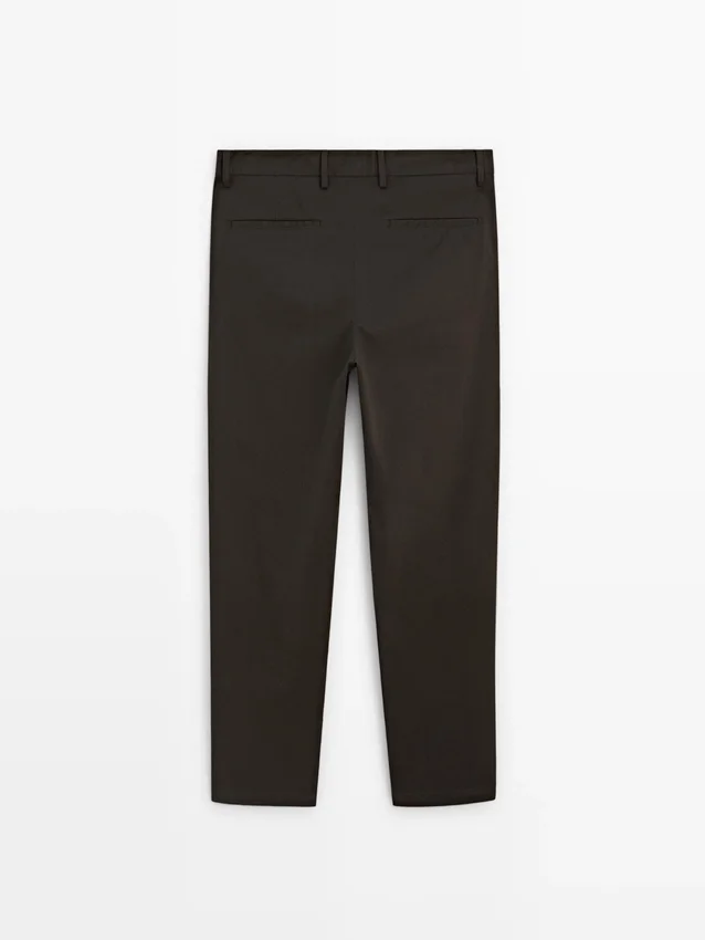 Slim Fit -puuvillahousut Slim Fit -puuvillahousut