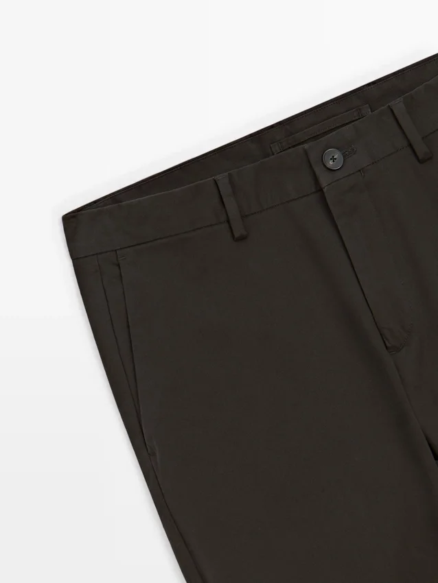 Slim Fit -puuvillahousut Slim Fit -puuvillahousut