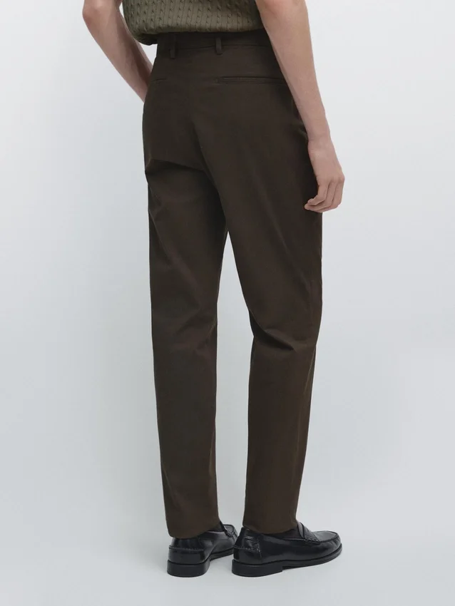 Slim Fit -puuvillahousut Slim Fit -puuvillahousut