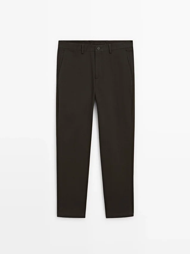 Slim Fit -puuvillahousut Slim Fit -puuvillahousut