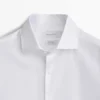 Slim Fit -puuvillakauluspaita, jossa on kaksinkertaiset hihansuut Slim Fit -puuvillakauluspaita, jossa on kaksinkertaiset hihansuut