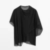 Surplice-mallinen pellavaseos-kapetoppi Surplice-mallinen pellavaseos-kapetoppi