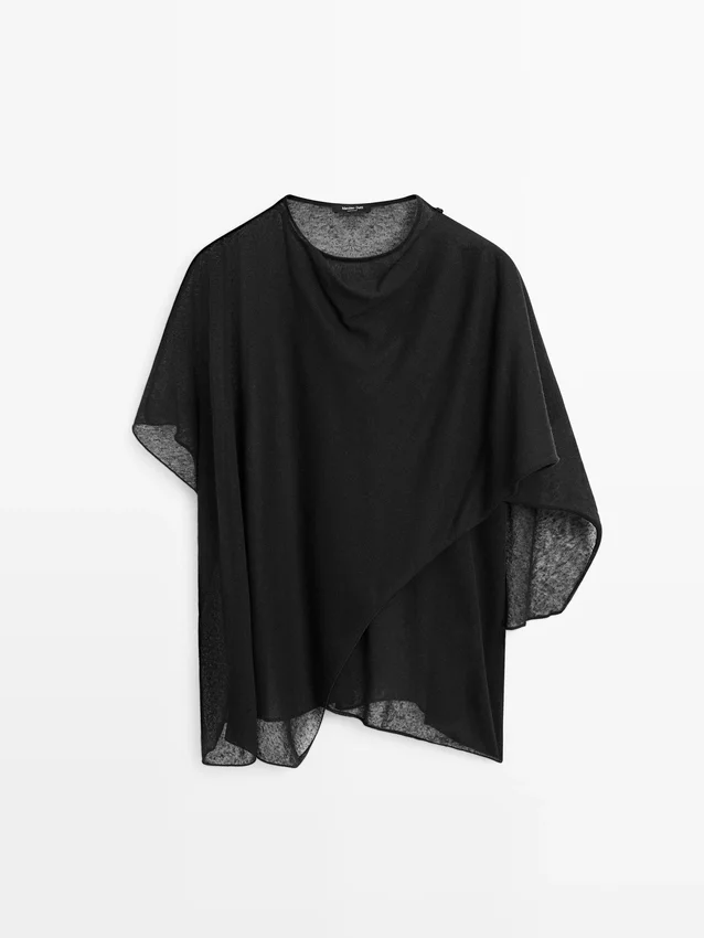 Surplice-mallinen pellavaseos-kapetoppi Surplice-mallinen pellavaseos-kapetoppi